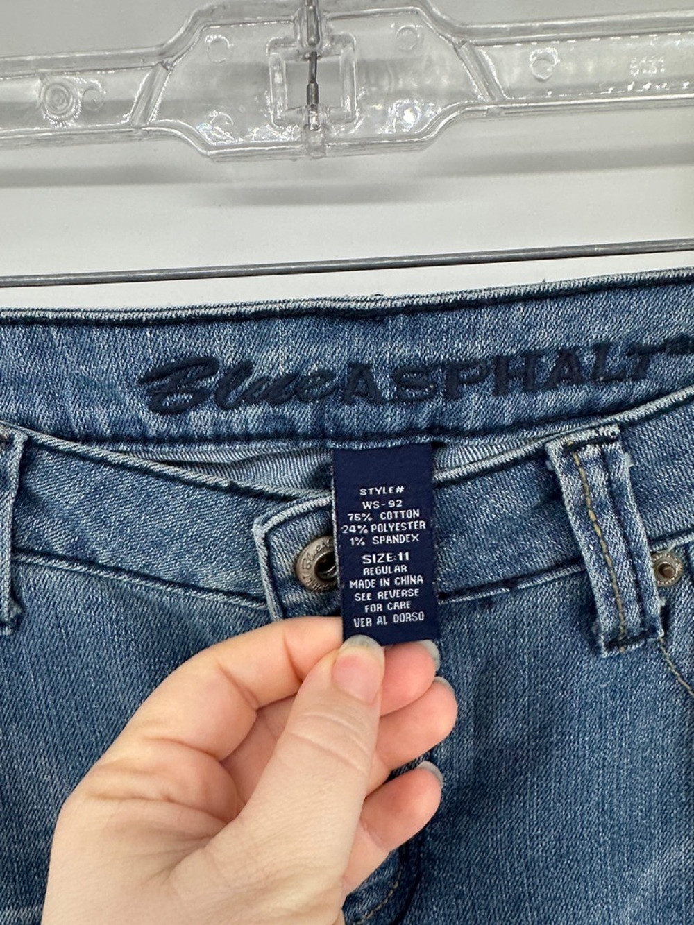 Blue Asphalt VTG Y2K Grunge Western McBing Classic Blue Lowrise Jeans Sz11 - Picture 2 of 11